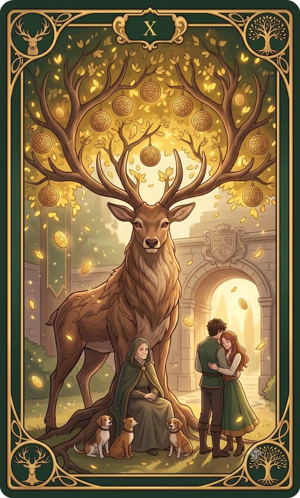 Carte de tarot Dix de Pentacles