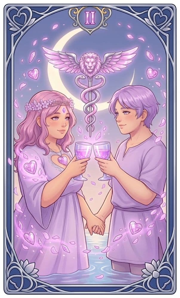 Carte de tarot Deux de Coupes