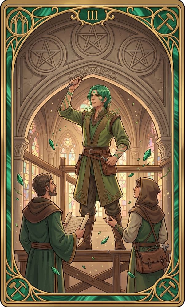 Carte de tarot Trois de Pentacles