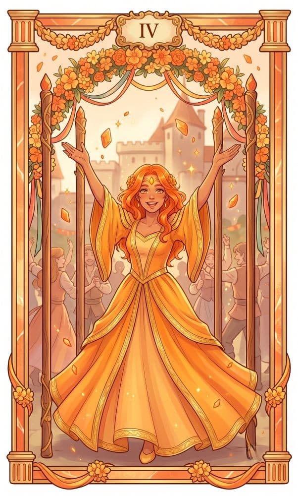 Carte de tarot Quatre de Bâtons
