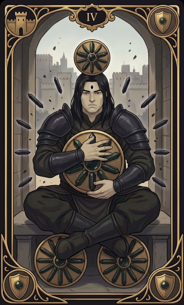 Carte de tarot Quatre de Pentacles