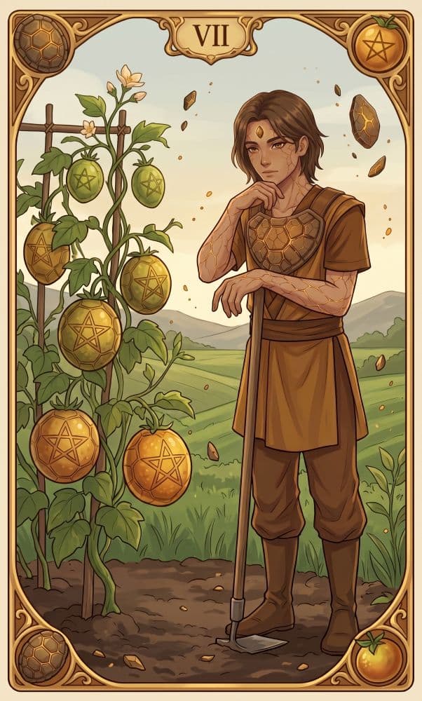 Carte de tarot Sept de Pentacles