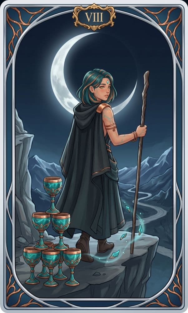Carte de tarot Huit de Coupes
