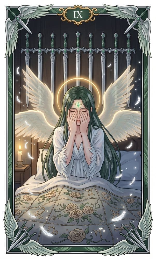 Carte de tarot Neuf d'Épées