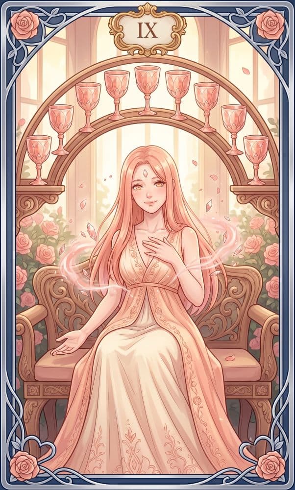 Carte de tarot Neuf de Coupes