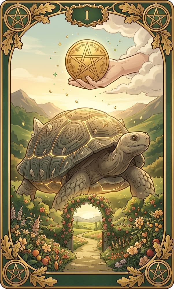 Carte de tarot As de Pentacles