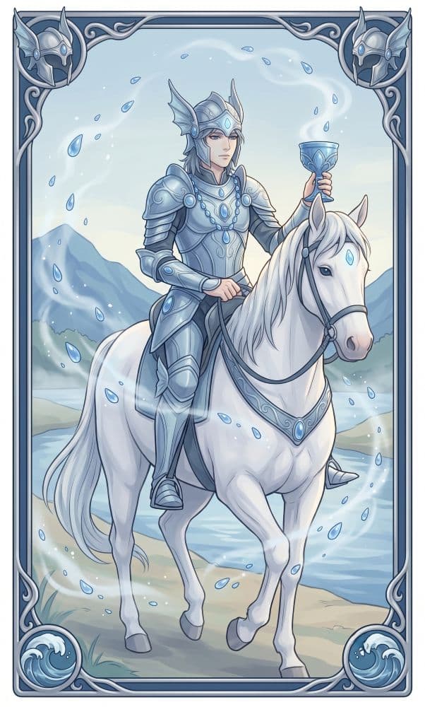 Carte de tarot Cavalier de Coupes