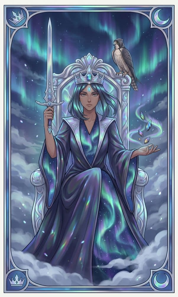 Carte de tarot Reine d'Épées