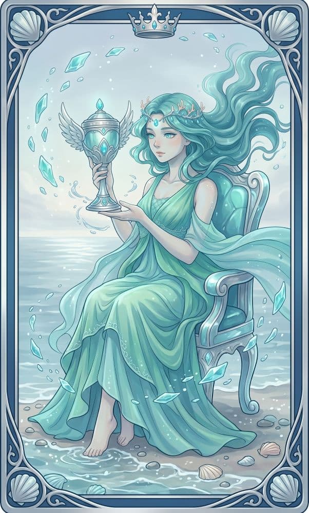 Carte de tarot Reine de Coupes