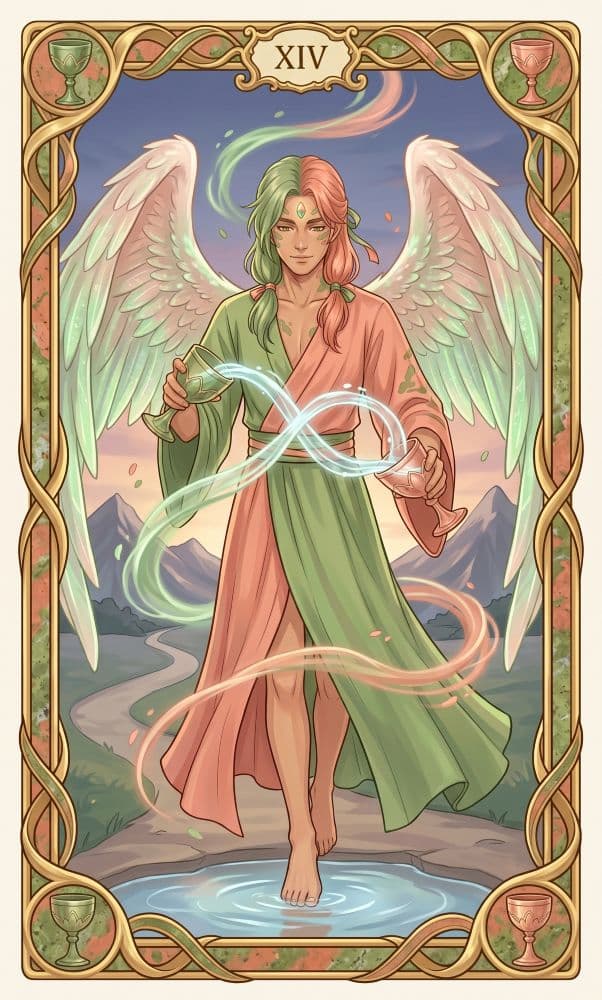 Carte de tarot La Tempérance