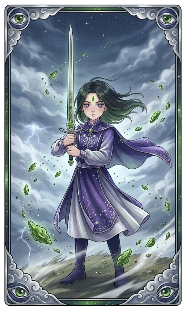 Carte de tarot Valet d'Épées