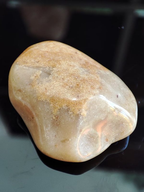 pierre roulée calcédoine marron