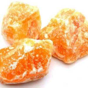 Pierre brute calcite orange