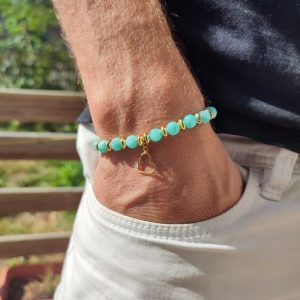 Bracelet Coeur Amazonite