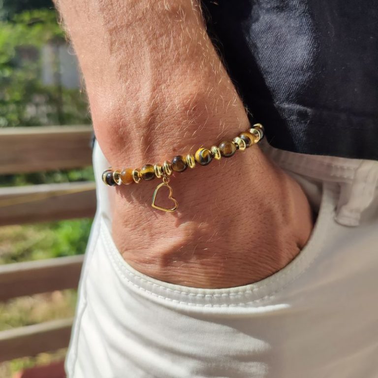 Bracelet Coeur Oeil de Tigre