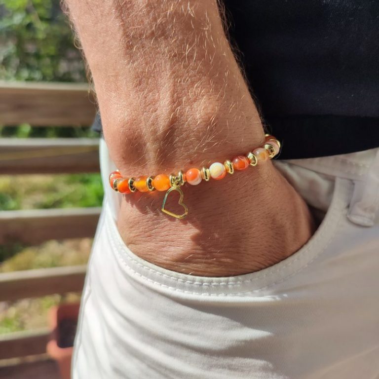 Bracelet Coeur Cornaline