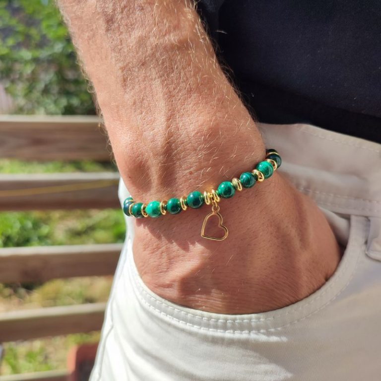 Bracelet Coeur Malachite