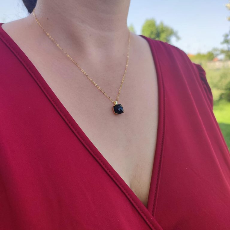 Collier Argent Onyx