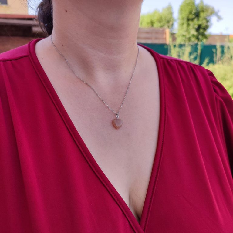 Collier argent pierre de soleil