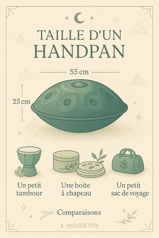 quelle est la taille d'un handpan ?