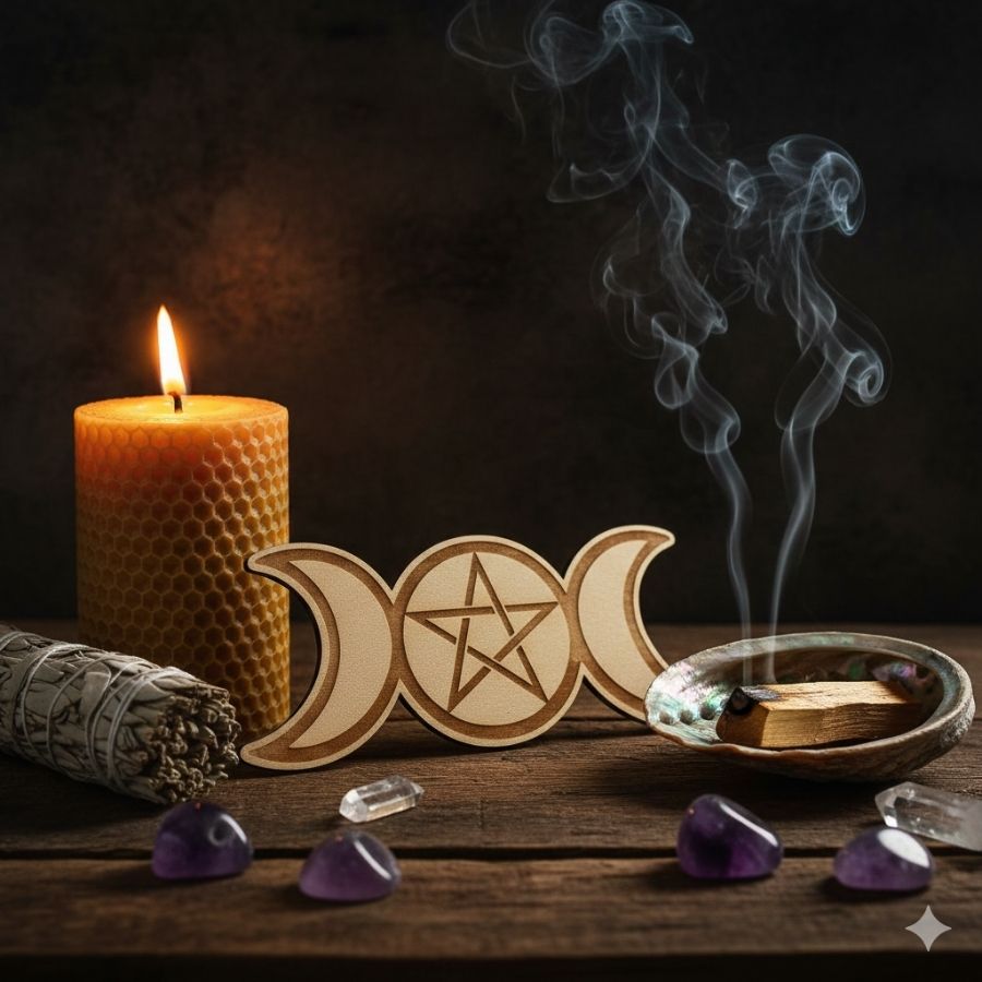 Plaque Bois Trinité Lunaire