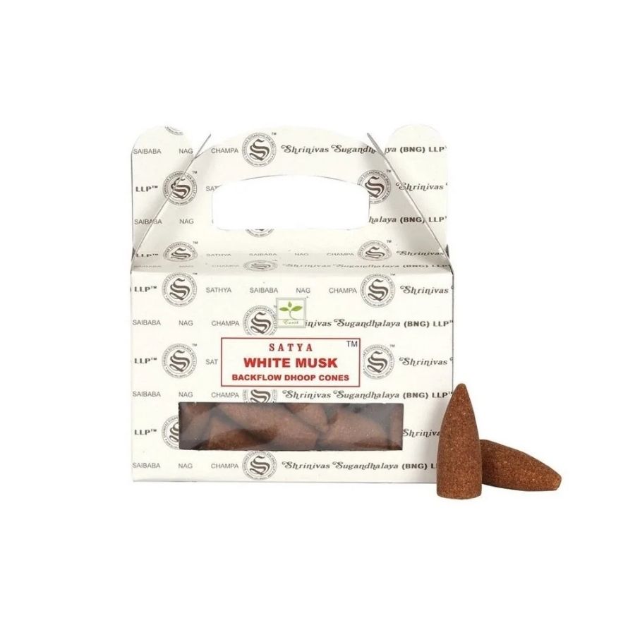 Backflow – Cônes Satya Musc Blanc (24 pièces)