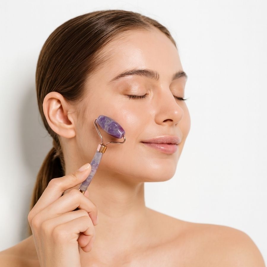 roller massage améthyste