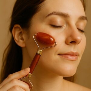 roller de massage en cornaline